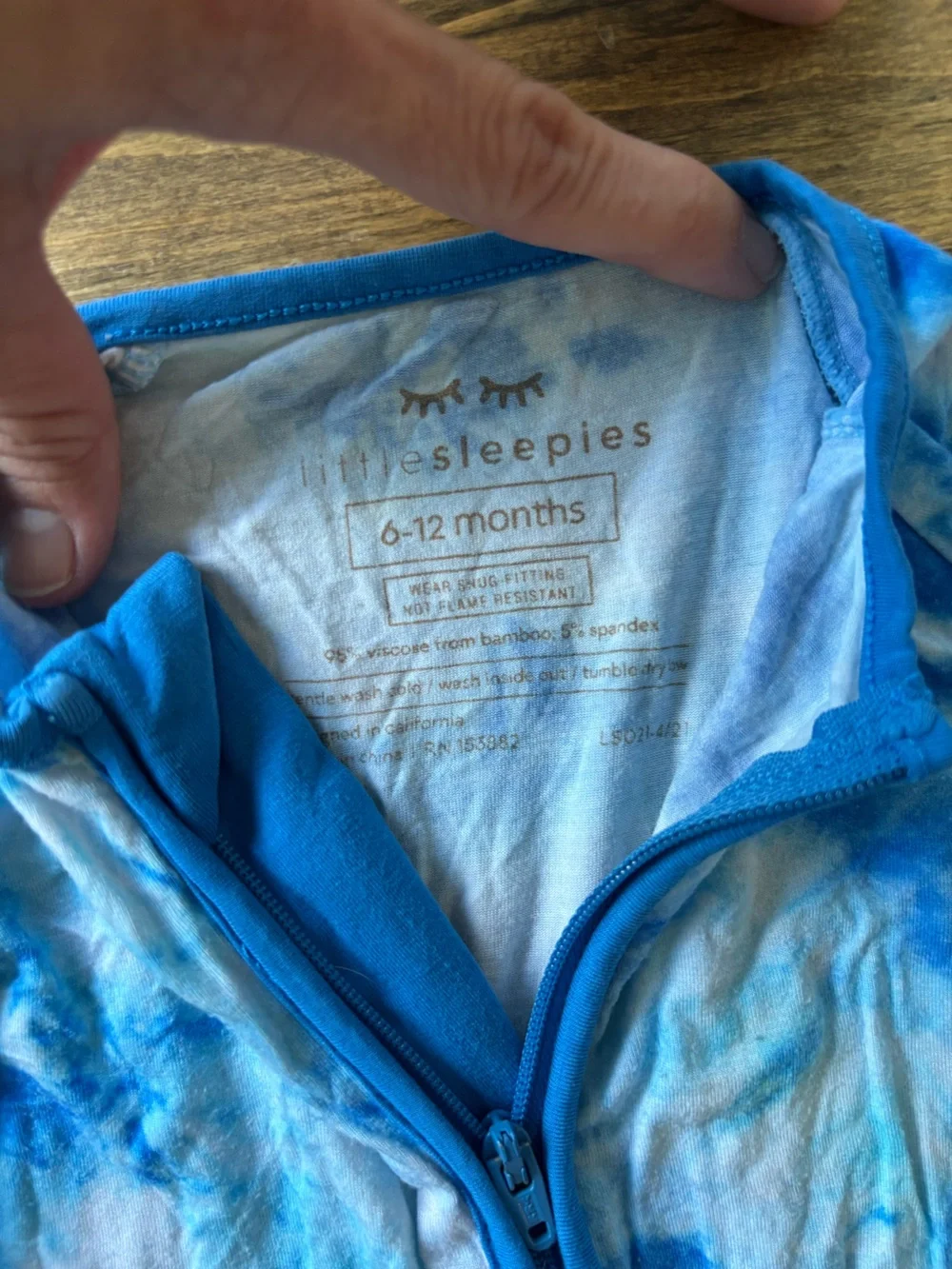 Little Sleepies Milky Way Tie Dye Bamboo Viscose Zippy